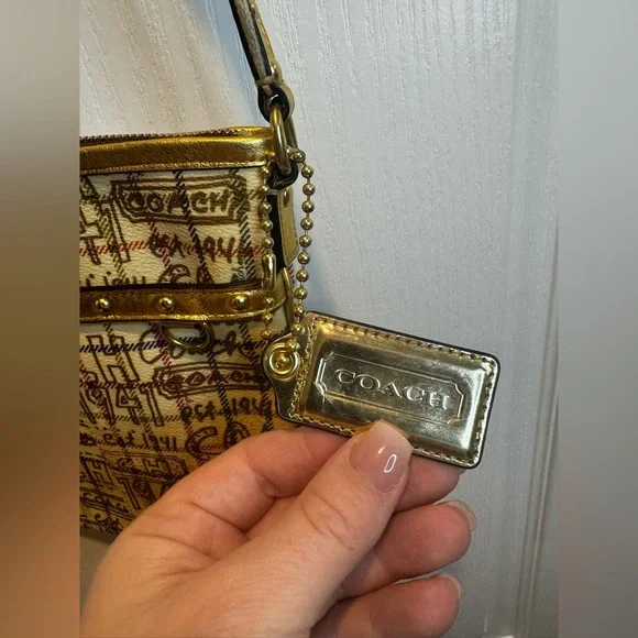 COACH Tattersall Graffiti Swingpack Crossbody Bag Heritage Purse Metal G… - Picture 5 of 11
